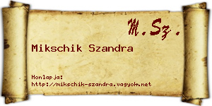 Mikschik Szandra névjegykártya